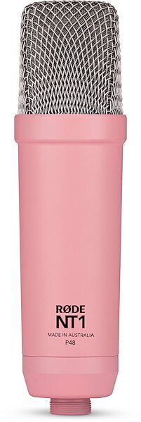 Rode NT1 Signature Series Studio Condenser Microphone, Pink, Open Box (Like New), Mic Rear
