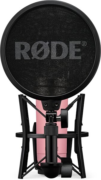 Rode NT1 Signature Series Studio Condenser Microphone, Pink, Open Box (Like New), Pop Filter