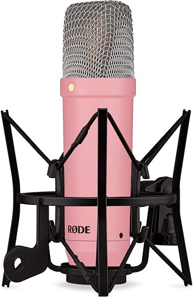Rode NT1 Signature Series Studio Condenser Microphone, Pink, Open Box (Like New), With Shock Mount Angle
