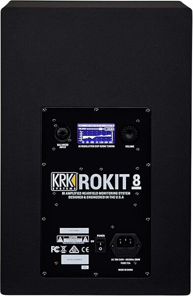 KRK RP8G4 Rokit 8 Generation 4 Powered Studio Monitor, Black, Single Speaker, Blemished, Action Position Back