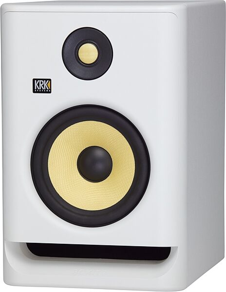 KRK RP7G4 Rokit 7 Generation 4 Powered Studio Monitor, White, Single Speaker, Detail Side