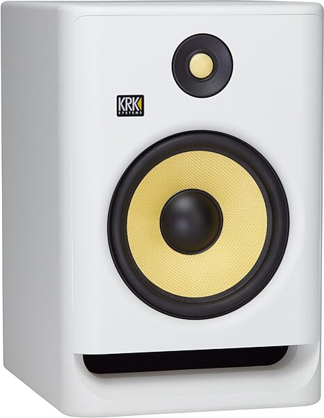 KRK RP8G4 Rokit 8 Generation 4 Powered Studio Monitor, White, Single Speaker, Detail Side