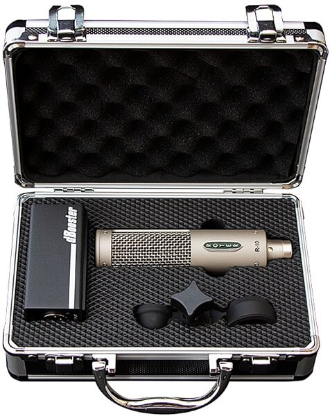 Royer Labs R-10 Large Element Mono Ribbon Microphone, Bundle, Single Microphone with dBooster R-DB20, Package