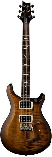 PRS Paul Reed Smith S2 Custom 24 Gloss Pattern Thin Electric Guitar (with Gig Bag), Black Amber, main