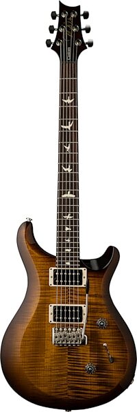 PRS Paul Reed Smith S2 Custom 24 Gloss Pattern Thin Electric Guitar (with Gig Bag), Black Amber, Action Position Back
