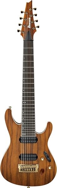 Ibanez S5528 Prestige Electric Guitar, 8-String (with Case), Hazelnut Ale Burst