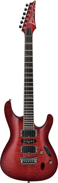 Ibanez S571DXQM Electric Guitar, Transparent Red Burst
