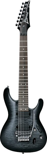 Ibanez S7420QM Electric Guitar, 7-String, Transparent Gray Burst