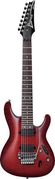 Ibanez S7420QM Electric Guitar, 7-String, Transparent Red Burst