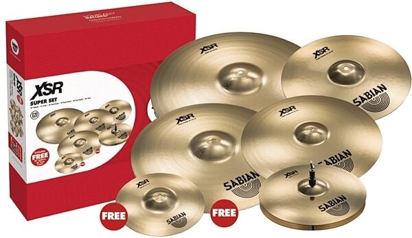 Sabian XSR Super Set Cymbal Pack, New, Main