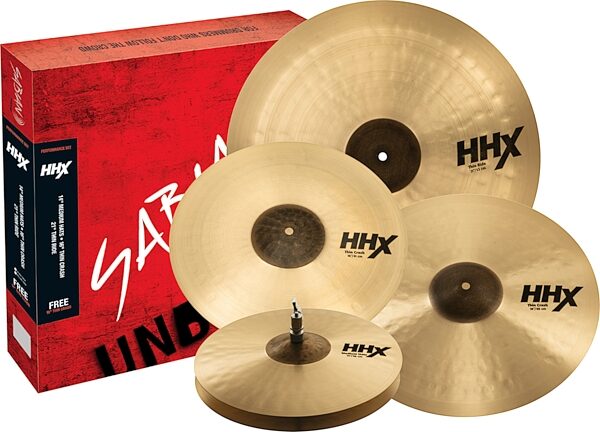 Sabian HHX Evolution Performance Cymbal Set, Main with all components Front