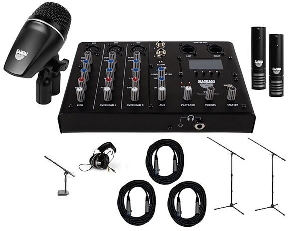 Sabian Sound Kit Drum Microphone Mixer System, With Recording Pack