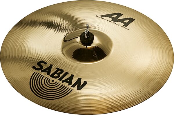 Sabian AA Medium Thin Crash Cymbal, New, Action Position Back