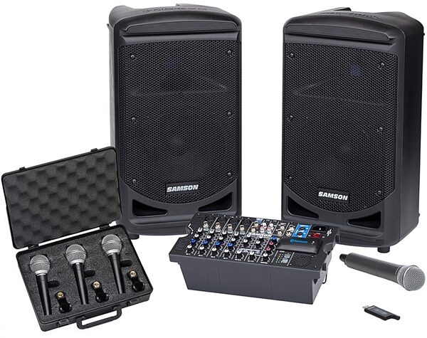 Samson Expedition XP800W Portable PA System (with Wireless Microphone System), samson-xp800w-pack