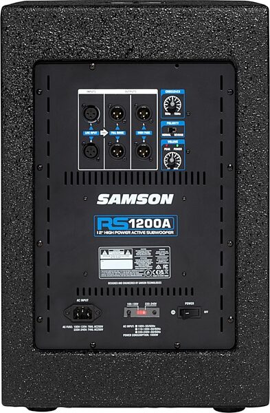 Samson RS1200A Active Subwoofer Speaker, New, Action Position Back