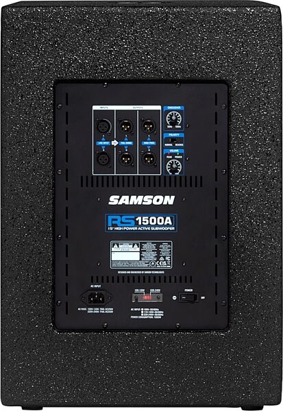 Samson RS1500A Active Subwoofer Speaker, USED, Warehouse Resealed, Action Position Back
