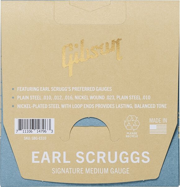 Gibson Earl Scruggs Banjo String Set, Medium Gauge, Action Position Back
