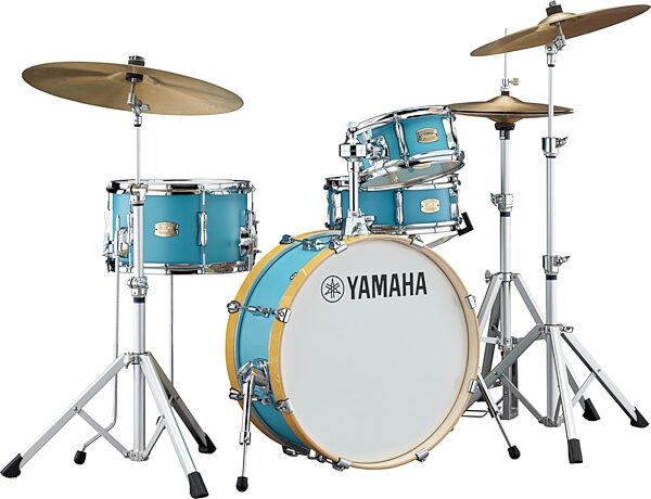 Yamaha Stage Custom Hip Drum Shell Kit, 4-Piece, Surf Green, Action Position Back
