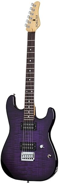 Schecter California Custom Elite Electric Guitar, Black and Purple