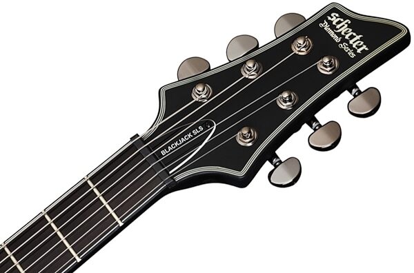 Schecter BlackJack SLS C-1 Active Electric Guitar, Satin Black Headstock