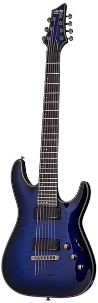Schecter Blackjack SLS C-7 Electric Guitar, 7-String, See-Thru Blue Burst