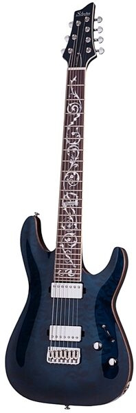 Schecter C-7 Classic Electric Guitar, 7-String, See Thru Blue