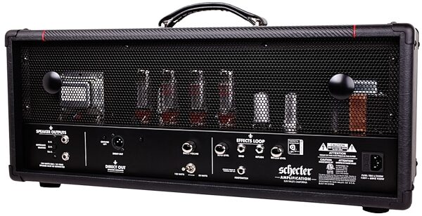 Schecter HR100 HE/HR Stage Guitar Amplifier Head (100 Watts), Rear