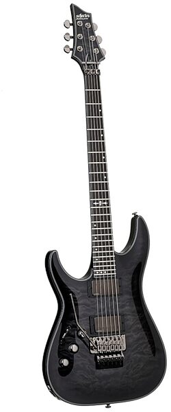 Schecter Hellraiser Hybrid C-1FR Electric Guitar, Left-Handed, Transparent Black Burst