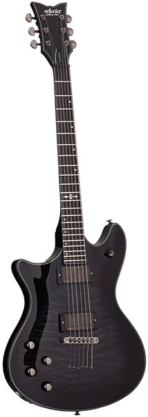 Schecter Hellraiser Hybrid Tempest Electric Guitar, Left-Handed, Transparent Black Burst