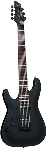 Schecter Stealth C-7 Electric Guitar, Left-Handed 7-String, Satin Black