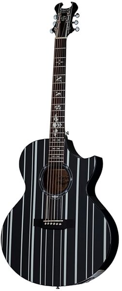 Schecter Synyster Gates Acoustic-Electric Guitar, Black with Stripes