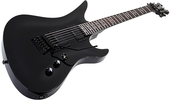 Schecter Synyster Deluxe Electric Guitar, Gloss Black Closeup