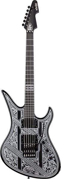 Schecter Avenger FR Przym Palladium Electric Guitar, Gloss Black, Action Position Back
