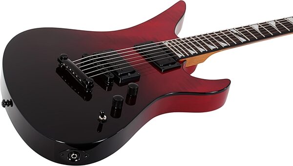 Schecter Avenger Standard Electric Guitar, Blood Burst, Action Position Back