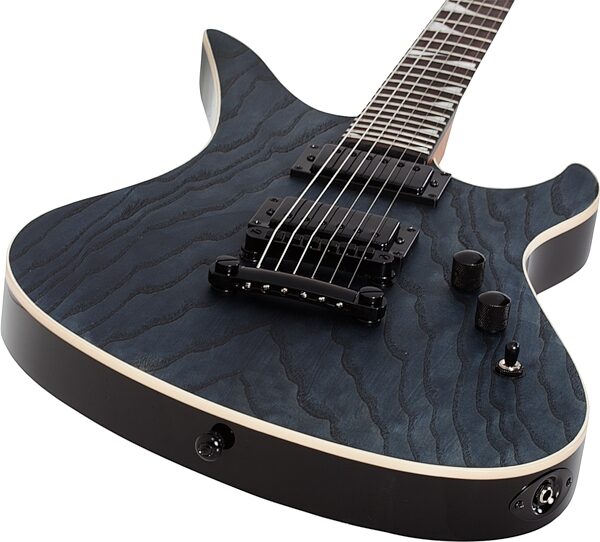 Schecter Avenger Standard Electric Guitar, Charcoal Satin, Action Position Back