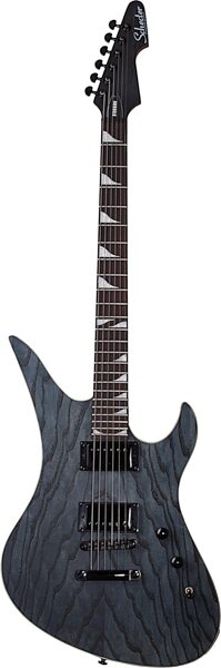 Schecter Avenger Standard Electric Guitar, Charcoal Satin, Action Position Back