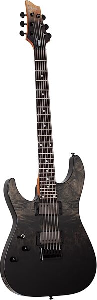 Schecter C-1 Standard Electric Guitar, Left-Handed, Black Fade Burst, Action Position Back