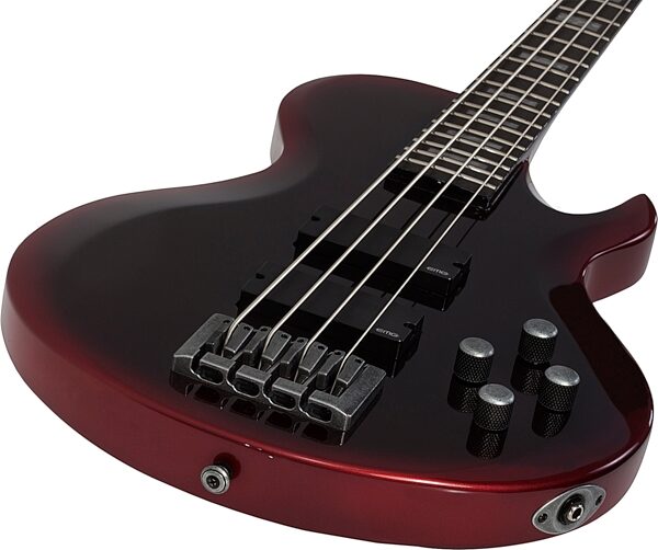 Schecter NP-4 Nadja Peulen Electric Bass, Red Syren, Open Box (Good), Action Position Back