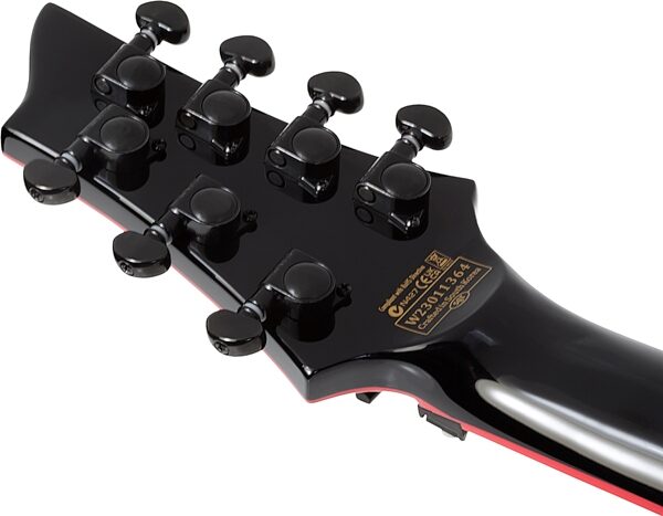 Schecter Sullivan King Banshee 7FR-S Electric Guitar, Obsidian, Action Position Back