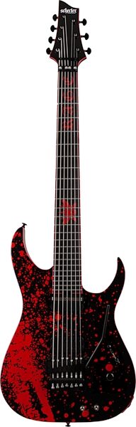 Schecter Sullivan King Banshee 7FR-S Electric Guitar, Obsidian, Action Position Back