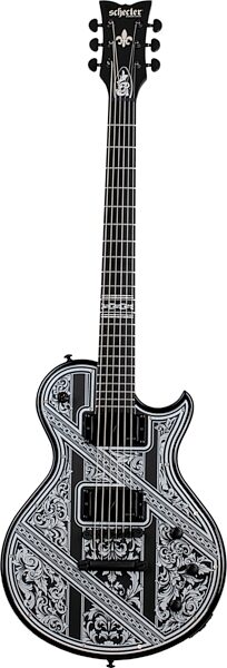 Schecter Solo II Przym Palladium Electric Guitar, Gloss Black, Action Position Back