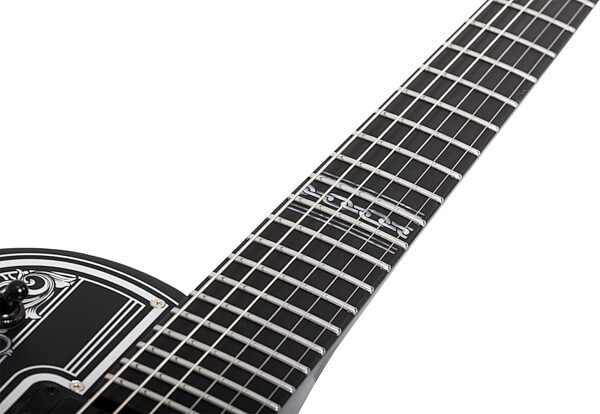 Schecter Solo II Przym Palladium Electric Guitar, Gloss Black, Action Position Back