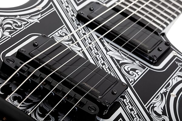 Schecter Solo II Przym Palladium Electric Guitar, Gloss Black, Action Position Back