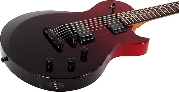 Schecter Solo II Standard Electric Guitar, Blood Burst, Action Position Back