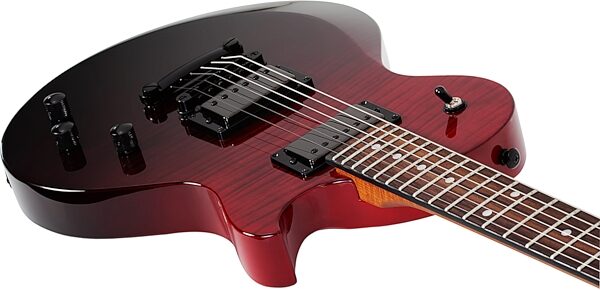 Schecter Solo II Standard Electric Guitar, Blood Burst, Action Position Back