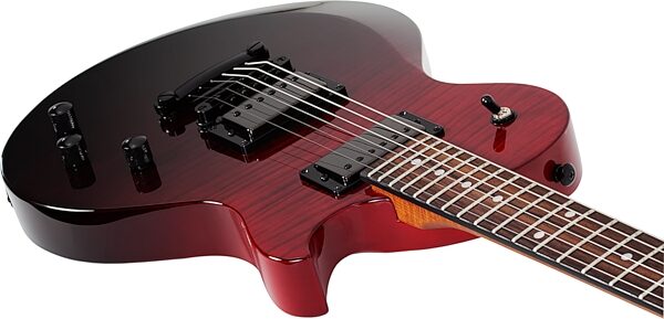 Schecter Solo II Standard Electric Guitar, Blood Burst, Action Position Back