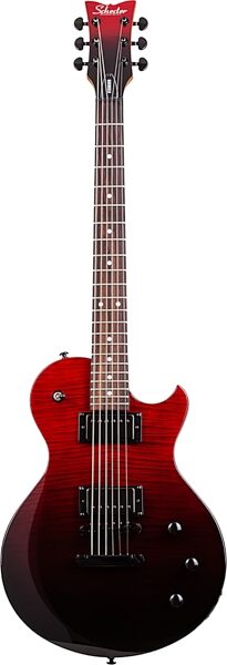 Schecter Solo II Standard Electric Guitar, Blood Burst, Action Position Back