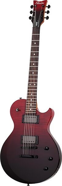 Schecter Solo II Standard Electric Guitar, Blood Burst, Action Position Back