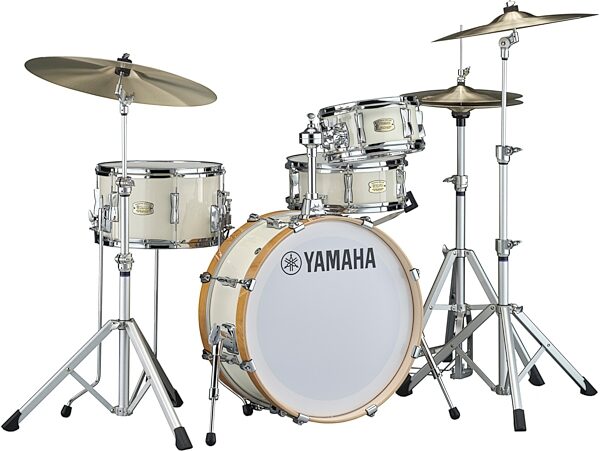 Yamaha Stage Custom Hip Drum Shell Kit, 4-Piece, White, Action Position Front