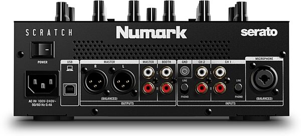 Numark Scratch DJ Mixer, New, Rear detail Back